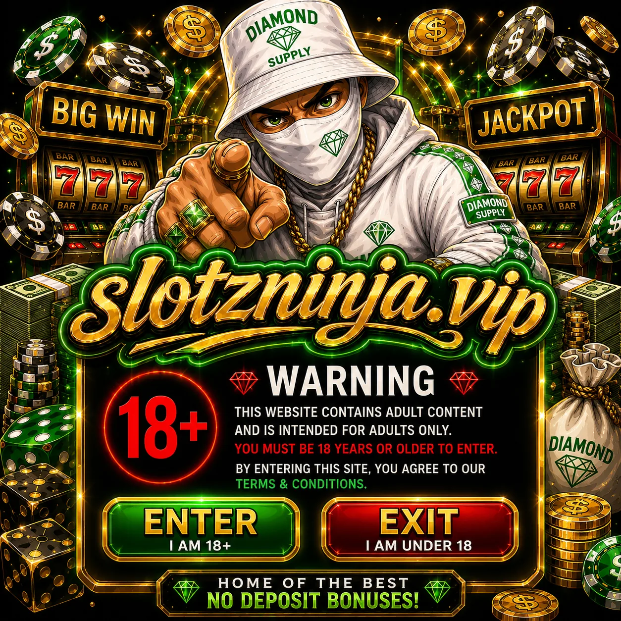 Slotzninja.vip 18+ warning
