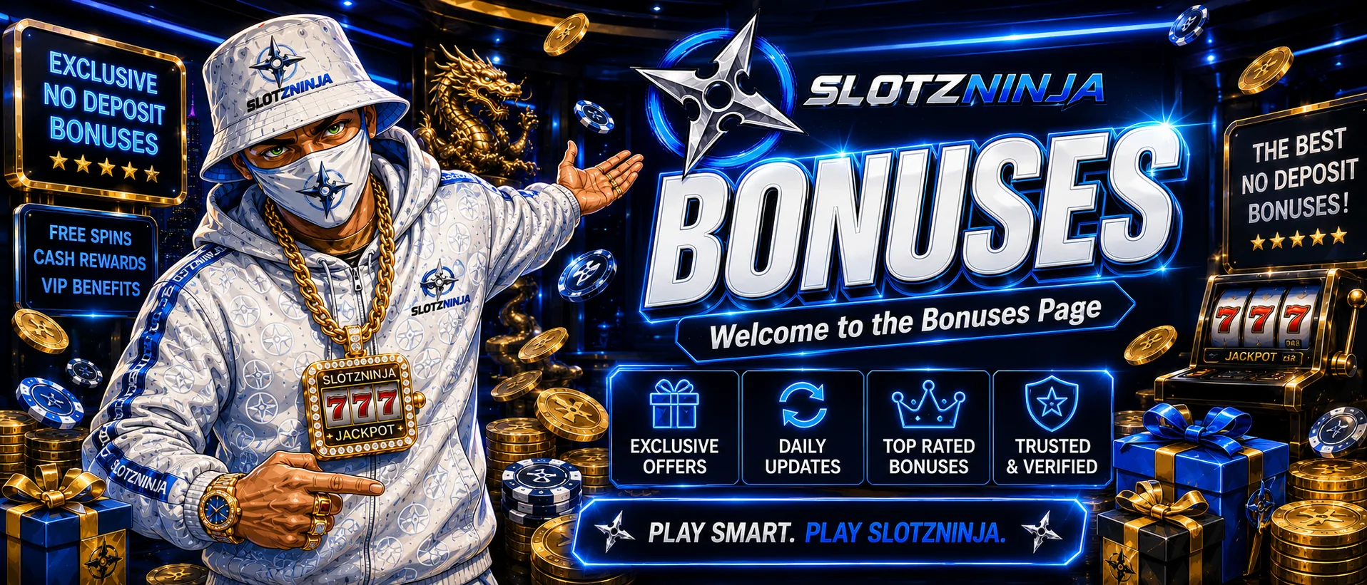 Slotzninja Bonuses Page